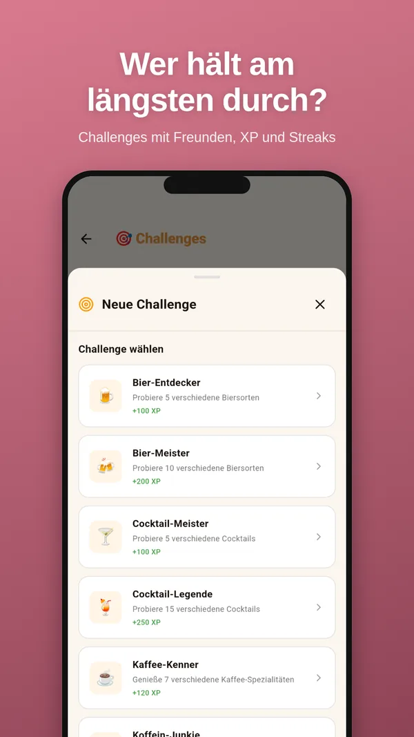 Challenges mit Freunden: XP, Streaks und Achievements